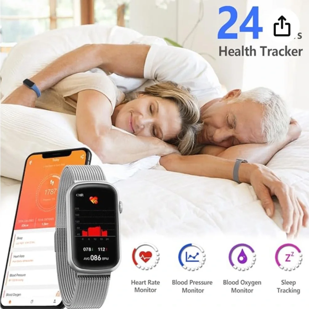 MorePro FitnessTracker w/HRBP waterproof, blood o2 sleep track,calorie counter